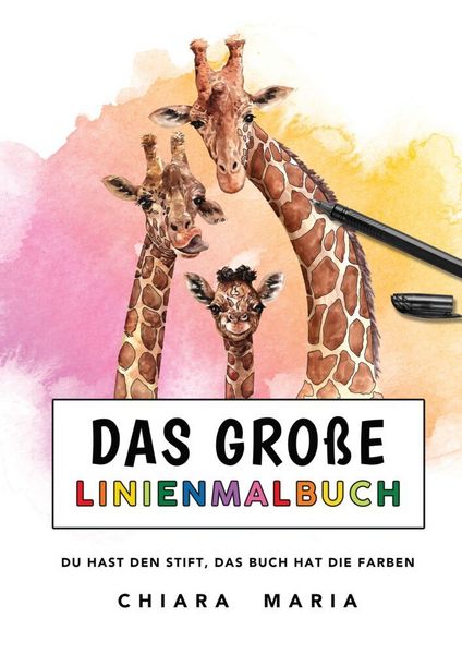 Das Große Linienmalbuch - Du hast den Stift, das Buch hat die Farben, Taschenbuch von Chiara Maria, Bookmundo, 9789403664521