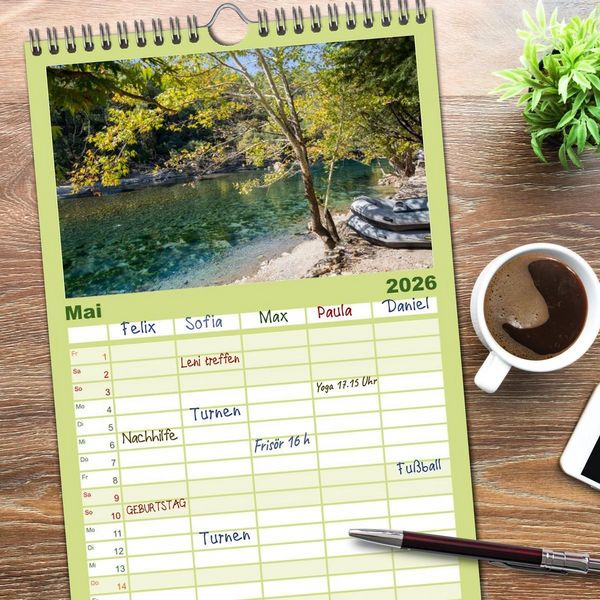Produktbild: Familienplaner 2026 - Die S&uuml;dt&uuml;rkei entdecken mit 5 Spalten (Wandkalender, 21 x 45 cm) CALVENDO