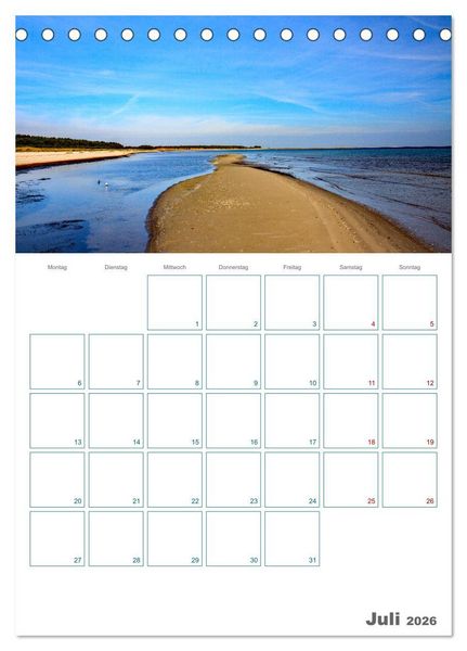 Produktbild: Ostseebad Prerow - Dar&szlig;er Momente - Terminplaner (Tischkalender 2026 DIN A5 hoch), CALVENDO Monatskalender
