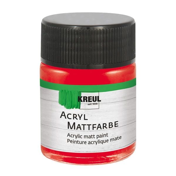 KREUL Acryl Mattfarbe rot 50ml Glas