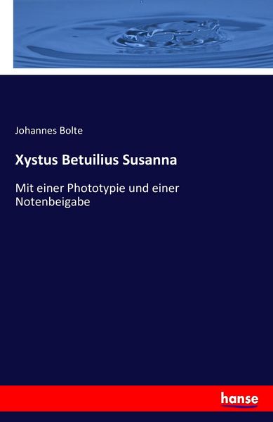 Produktbild: Xystus Betuilius Susanna