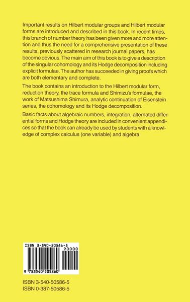 Produktbild: Hilbert Modular Forms