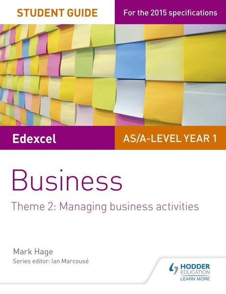 Produktbild: Edexcel AS/A-level Year 1 Business Student Guide: Theme 2: Managing business activities