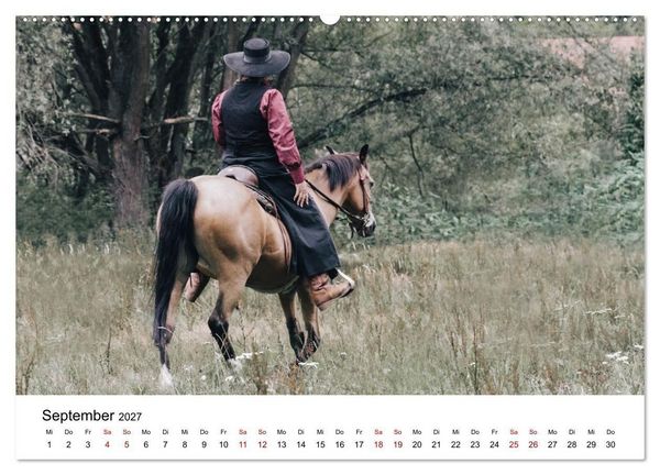 Produktbild: Getragen von Pferden, geformt vom Land - COWBOYS und Cowgirls (Wandkalender 2027 DIN A2 quer), CALVENDO Monatskalender
