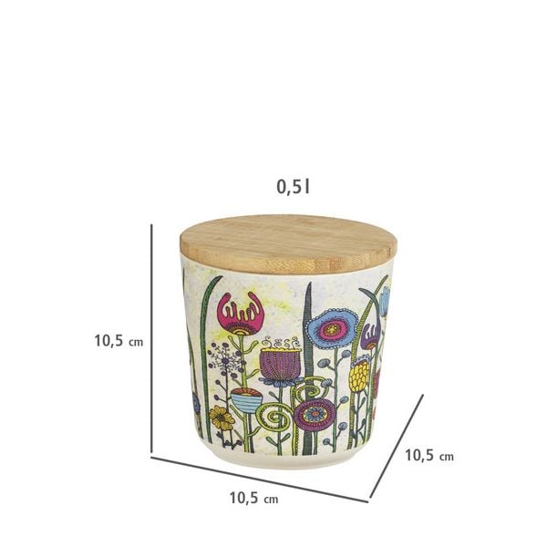 Produktbild: Vorratsdose Mod. Garden, 3er Set, aus Biokunststoff und Bambusdeckel