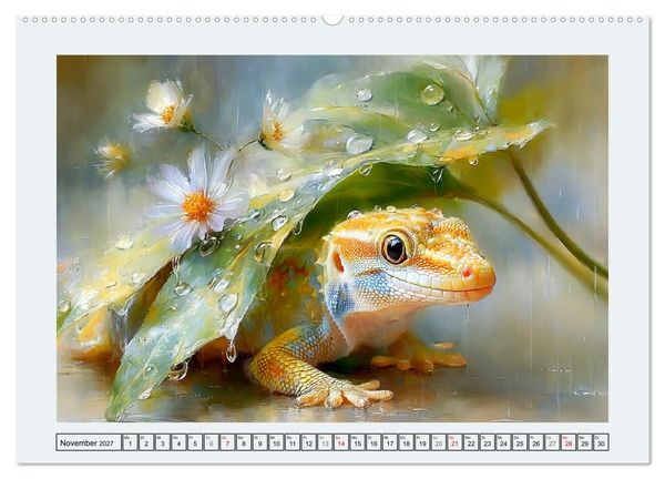Produktbild: Echsenzauber. Farbenfrohe Reptilien (hochwertiger Premium Wandkalender 2027 DIN A2 quer), Kunstdruck in Hochglanz