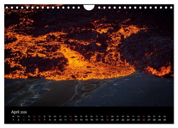 Produktbild: Vulkanausbruch - Island (Wandkalender 2026 DIN A4 quer), CALVENDO Monatskalender