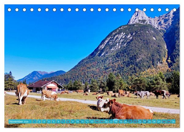 Produktbild: Almen im Westlichen Karwendelgebirge (Tischkalender 2026 DIN A5 quer), CALVENDO Monatskalender