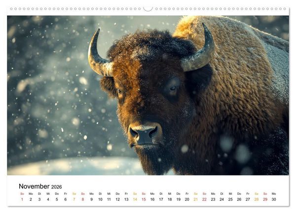 Produktbild: B&uuml;ffel - Ikonen der Wildnis (Wandkalender 2026 DIN A2 quer), CALVENDO Monatskalender