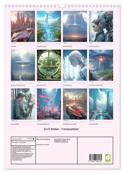 Produktbild: Sci-fi Welten - Fantasiebilder (Wandkalender 2026 DIN A3 hoch), CALVENDO Monatskalender