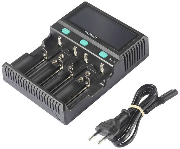 Produktbild: VOLTCRAFT IPC-4 Rundzellen-Ladeger&auml;t LiIon, LiFePO, NiMH, NiCd, LiFePO4 A, Mignon (AA), Micro (AAA), Mini (AAAA), Baby (C), Sub-C
