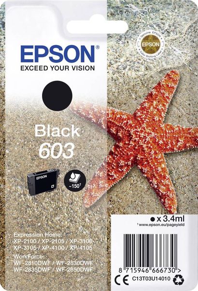 Epson Druckerpatrone T03U14, 603 Original Schwarz C13T03U14010