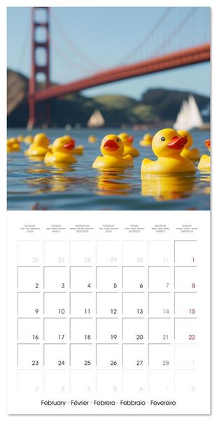Produktbild: Yellow Travelers (Wall Calendar 2026 12 &times; 12 Inch) CALVENDO 12 Month Wall Calendar