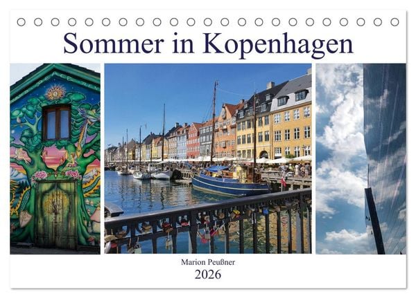 Sommer in Kopenhagen (Tischkalender 2026 DIN A5 quer), CALVENDO Monatskalender