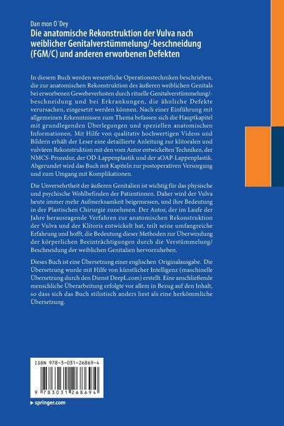 Produktbild: Die anatomische Rekonstruktion der Vulva nach weiblicher Genitalverst&uuml;mmelung/-beschneidung (FGM/C) und anderen erworbenen Defekten