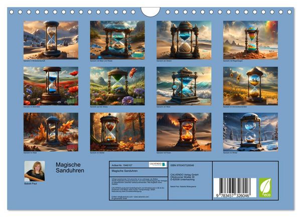 Produktbild: Magische Sanduhren (Wandkalender 2026 DIN A4 quer), CALVENDO Monatskalender
