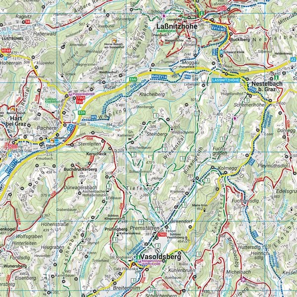 Produktbild: freytag & berndt Wanderkarte WK 0133 Graz und Umgebung, Region H&uuml;gelland-Sch&ouml;cklland - Gleisdorf - Weiz - Raabklamm 1:50.000