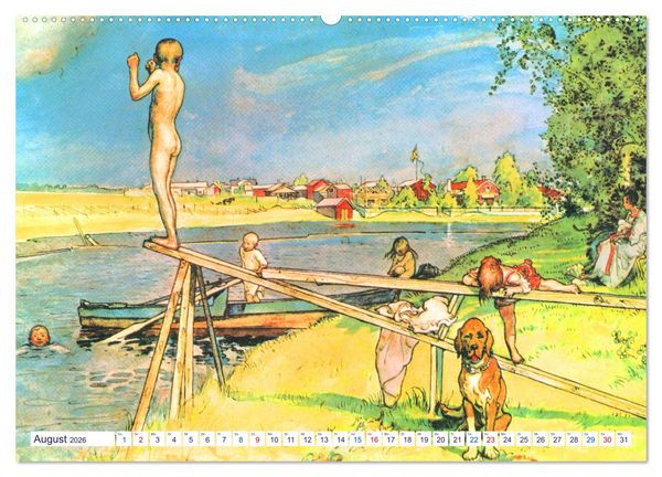 Produktbild: Schwedens heile Welt (hochwertiger Premium Wandkalender 2026 DIN A2 quer), Kunstdruck in Hochglanz