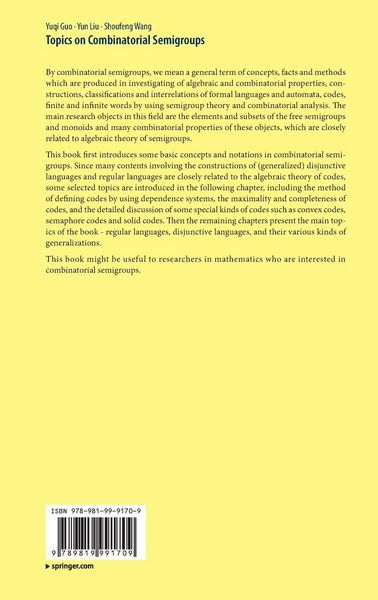 Produktbild: Topics on Combinatorial Semigroups