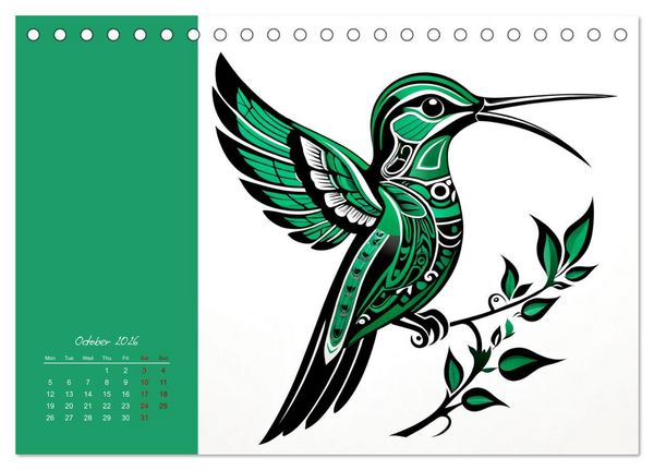 Produktbild: Tribal animals (Desk Calendar 2026 DIN A5 landscape), CALVENDO 12 Month DeskCalendar