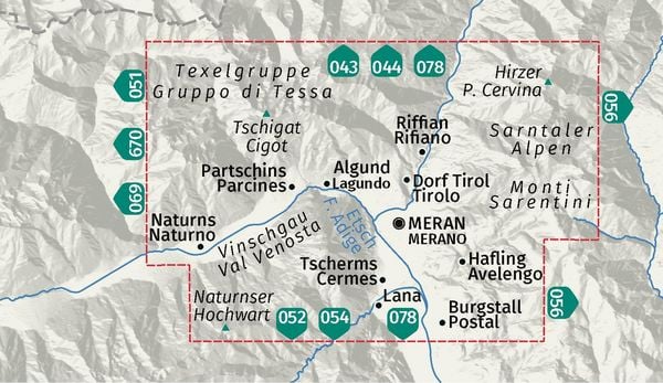 Produktbild: KOMPASS Wanderkarte 053 Meran / Merano 1:25.000