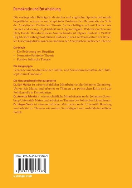 Produktbild: Demokratie und Entscheidung