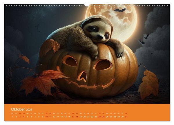 Produktbild: Der Kalender f&uuml;r echte Faultiere (hochwertiger Premium Wandkalender 2026 DIN A2 quer), Kunstdruck in Hochglanz