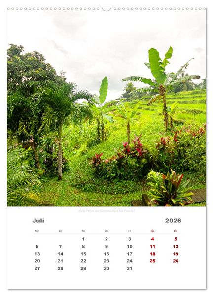 Produktbild: Reiseimpressionen durch Bali (hochwertiger Premium Wandkalender 2026 DIN A2 hoch), Kunstdruck in Hochglanz