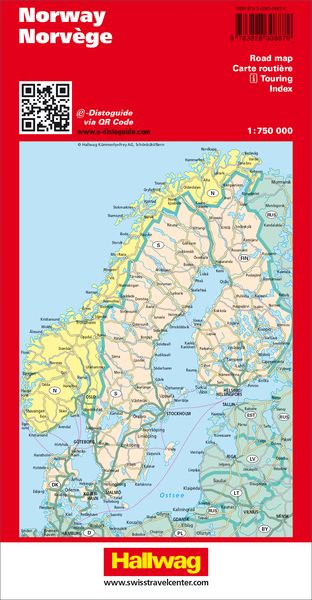 Straßenkarte Norwegen 1:750 000