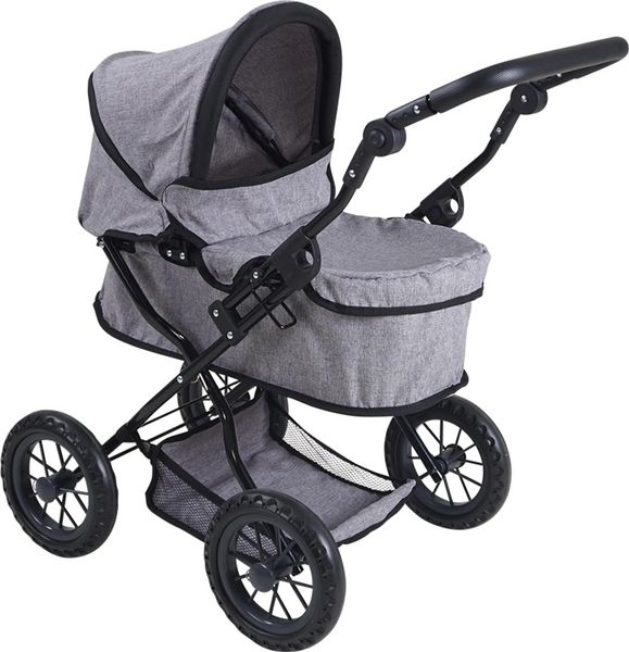 Produktbild: Knorrtoys 63487 - Puppenwagen First Stone Black, klappbar, Schieberh&ouml;he: 40-66cm