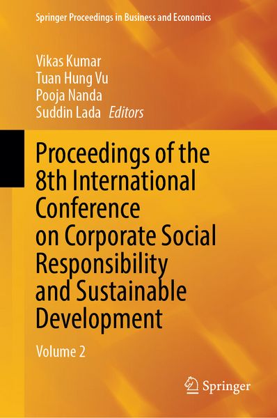 Produktbild: Proceedings of the 8th International Conference on Corporate Social Responsibility and Sustainable Development