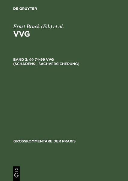 Produktbild: &sect;&sect; 74-99 VVG