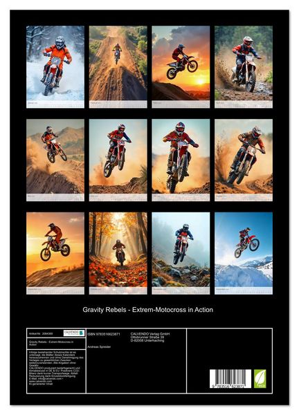 Produktbild: Gravity Rebels - Extrem-Motocross in Action (Wandkalender 2026 DIN A3 hoch), CALVENDO Monatskalender