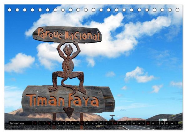 Produktbild: Lanzarote - Kanarische Inseln (Tischkalender 2026 DIN A5 quer), CALVENDO Monatskalender