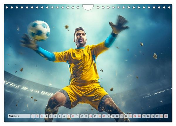 Produktbild: Fussball - Tormann in Aktion (Wandkalender 2026 DIN A4 quer), CALVENDO Monatskalender