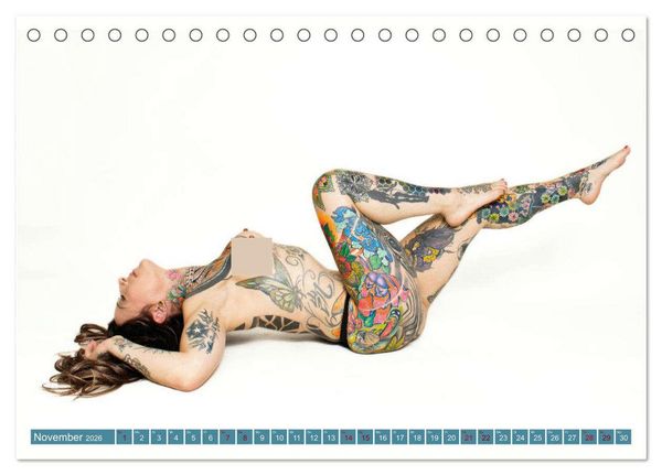 Produktbild: Tattoo-Liebe, die unter die Haut geht (Tischkalender 2026 DIN A5 quer), CALVENDO Monatskalender
