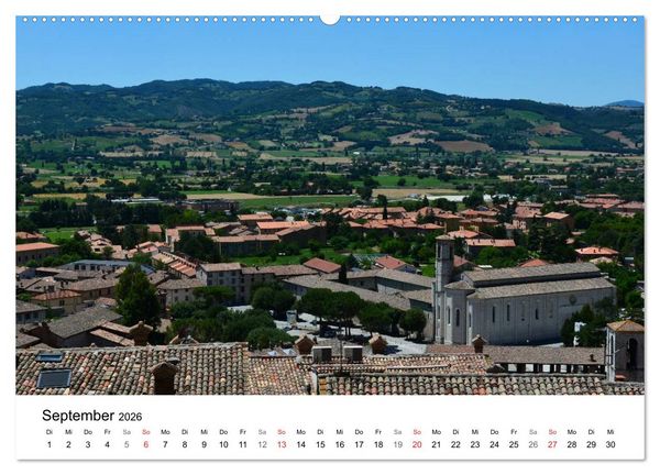 Produktbild: Gubbio - die mittelalterliche Stadt in Umbrien (hochwertiger Premium Wandkalender 2026 DIN A2 quer), Kunstdruck in Hochglanz