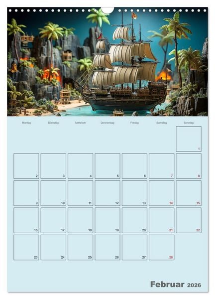 Produktbild: Schiffe, Fische und Piraten (Wandkalender 2026 DIN A3 hoch), CALVENDO Monatskalender