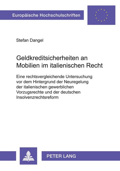 Produktbild: Geldkreditsicherheiten an Mobilien im italienischen Recht