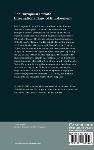 Produktbild: The European Private International Law of Employment