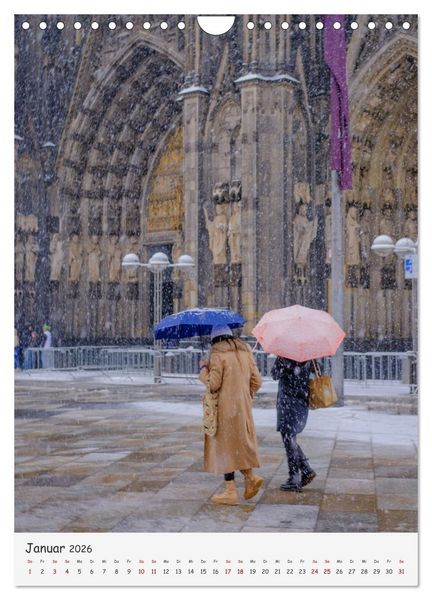 Produktbild: Sch&uuml;tzende Schirme - Auch bei Regen kann das Leben bunt sein (Wandkalender 2026 DIN A4 hoch), CALVENDO Monatskalender