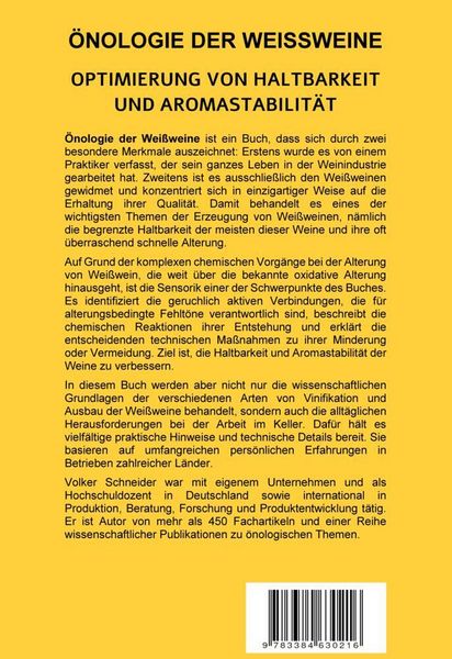 Produktbild: &Ouml;nologie der Weissweine