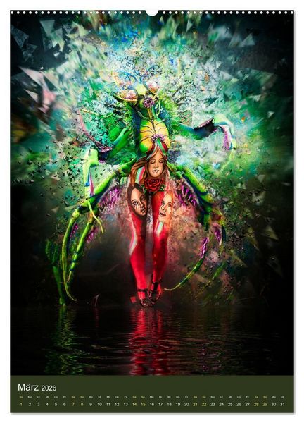 Produktbild: Bodypainting Adventures (Wandkalender 2026 DIN A2 hoch), CALVENDO Monatskalender
