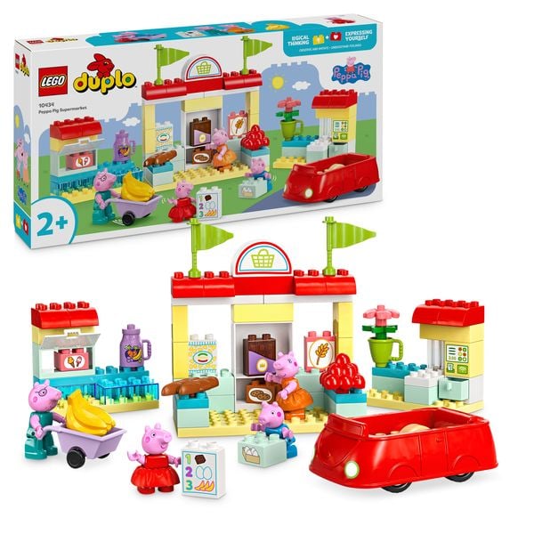 LEGO DUPLO 10434 Peppas Supermarkt: Lernspielzeug für Kinder ab 2 Jahre