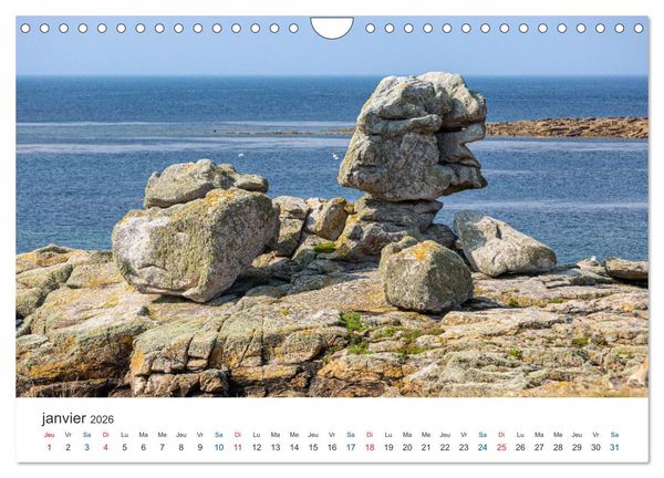 Produktbild: Cornouaille &Agrave; la d&eacute;couverte du Sud-Ouest de la Bretagne (Calendrier mural 2026 DIN A4 vertical), CALVENDO calendrier mensuel
