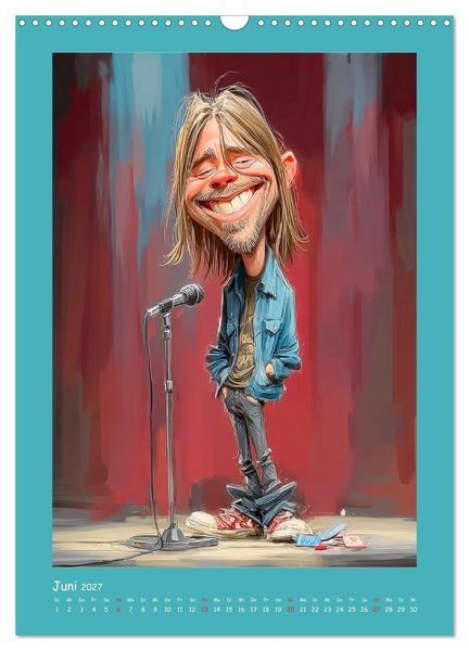 Produktbild: Rock-Rhythmus. Karikaturen zwischen Kunst und Kult (Wandkalender 2027 DIN A3 hoch), CALVENDO Monatskalender
