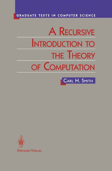 Produktbild: A Recursive Introduction to the Theory of Computation