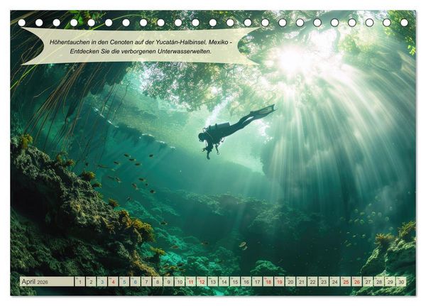 Produktbild: Abenteuerideen f&uuml;r Adrenalin Junkies (Tischkalender 2026 DIN A5 quer), CALVENDO Monatskalender