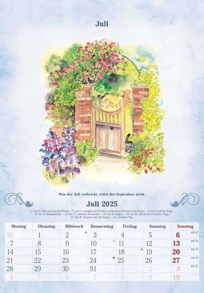 100-jähriger Kalender 2025 - Bildkalender 23,7x34 cm - mit