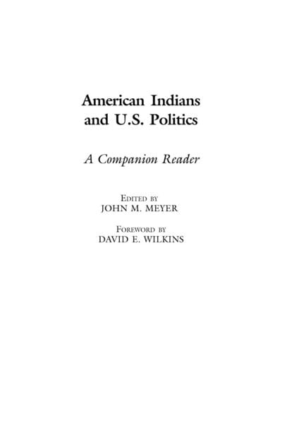 Produktbild: American Indians and U.S. Politics